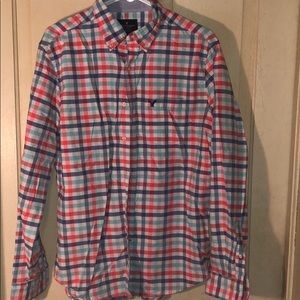 Plaid American Eagle Button Up